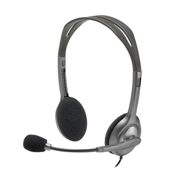 אוזניות חוטיות עם מיקרופון שיחות Logitech H110